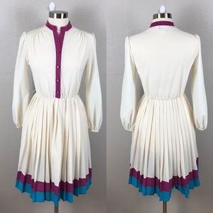 Vintage 70s JC Penney Pleated Disco Party Dress